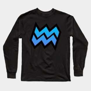 Aquarius Light Blue Gradient Long Sleeve T-Shirt